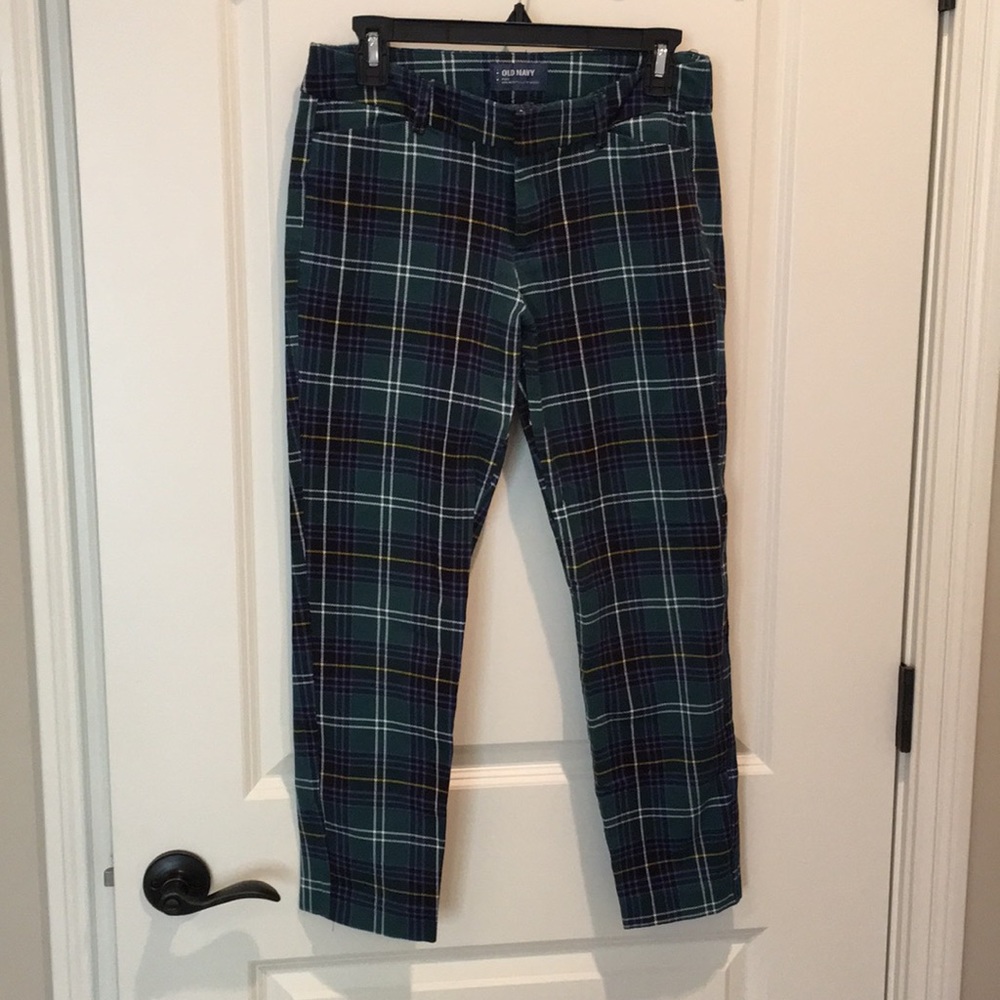 Old navy green plaid pixie pants